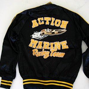 Action Marine's Black Satin Warrior Racing Jacket
