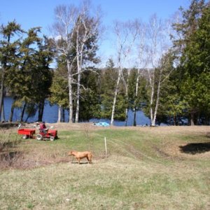 Looking north, out to the lake.