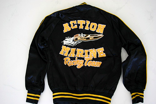 Action Marine's Black Satin Warrior Racing Jacket