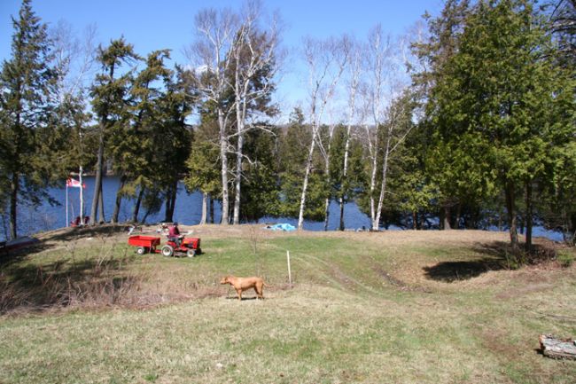 Looking north, out to the lake.